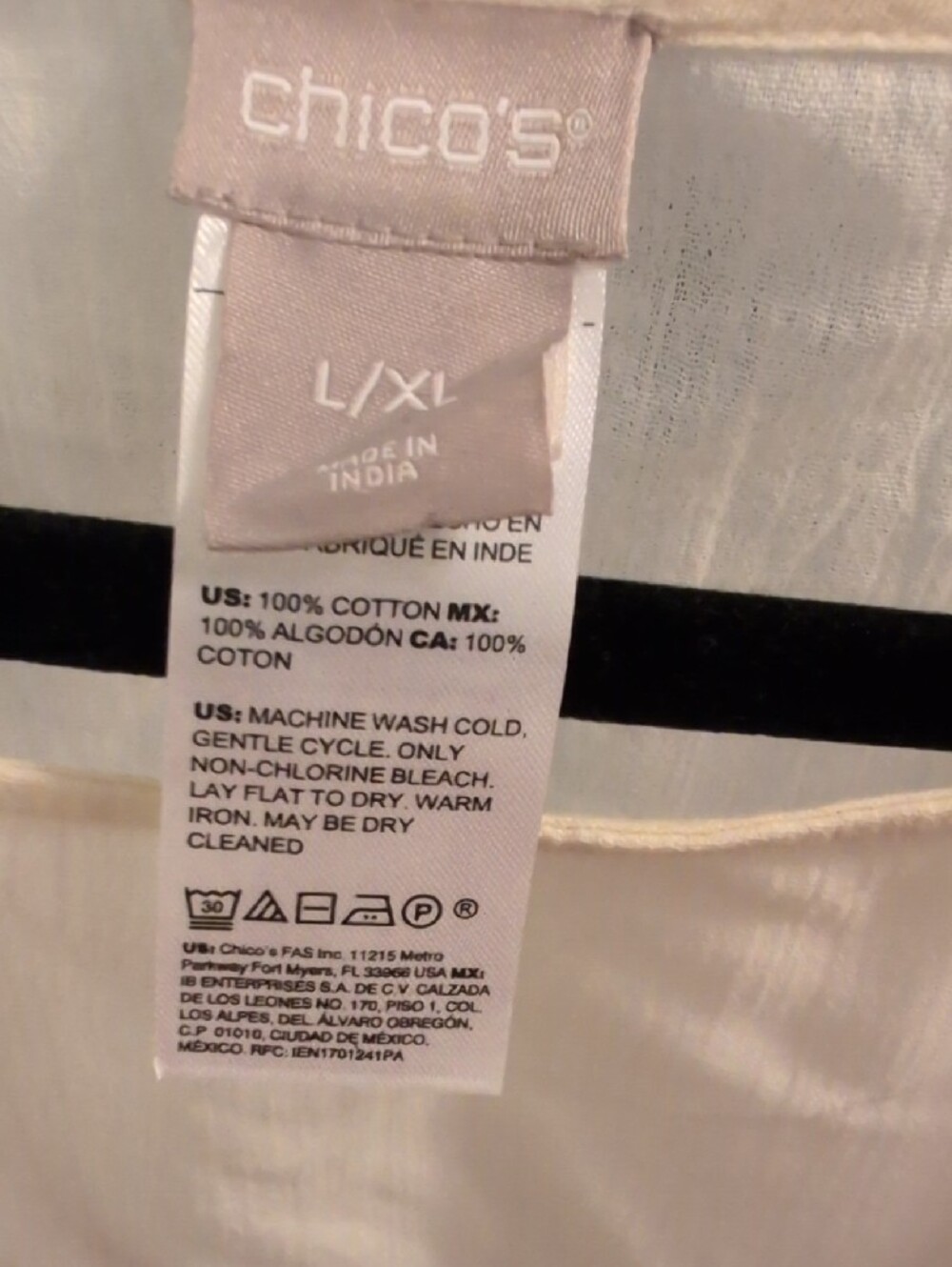 Chico's Floral Sheer Poncho Top in Cream with Gold & Purple Accents - Picture 4 of 5